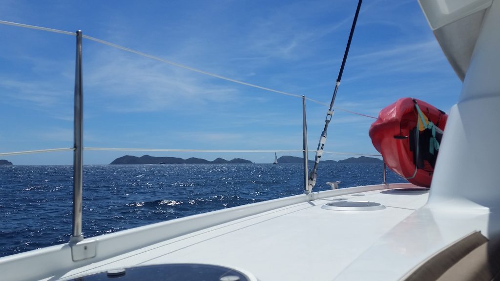 Catamaran Sailing Underway